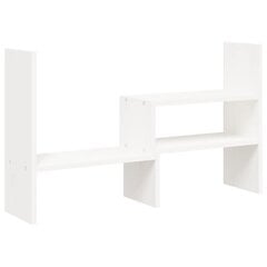 vidaXL monitorialus, valge, (39-72) x 17 x 43 cm, männipuit цена и информация | Кронштейны для монитора | kaup24.ee