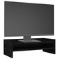 vidaXL monitorialus, must, 50x24x16 cm, männipuit hind ja info | Monitori hoidjad | kaup24.ee
