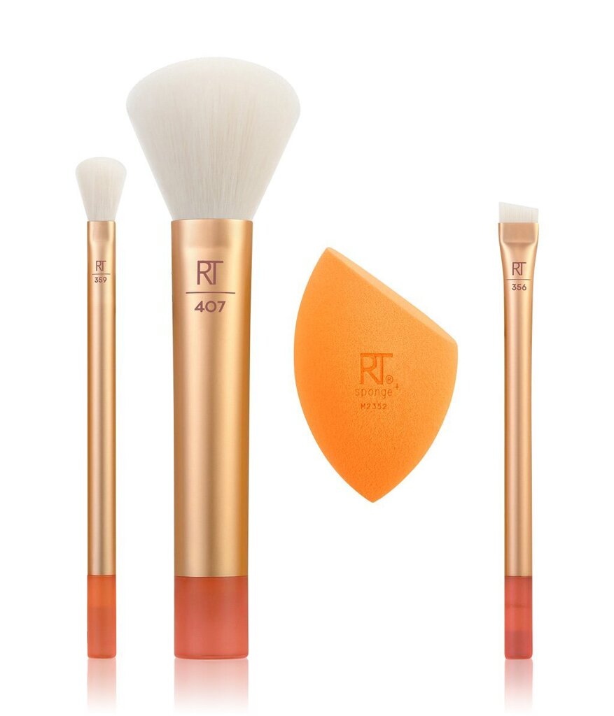 Meigipintslite komplekt Real Techniques Midi Moment Brush, 3 tk. + käsn hind ja info | Meigipintslid, -käsnad | kaup24.ee