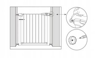 Turvavärav Revento, 75-82 cm цена и информация | Товары для безопасности детей дома | kaup24.ee