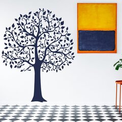 Sinine vinüülist seinakleebis suur puu - 160 x 120 cm hind ja info | Seinakleebised | kaup24.ee