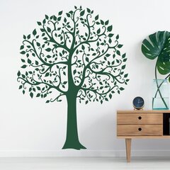 Roheline vinüülist seinakleebis Suure puu botaaniline – 160 x 120 cm hind ja info | Seinakleebised | kaup24.ee