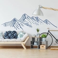 Sinine vinüülist seinakleebis Mountains - 120 x 35 cm hind ja info | Seinakleebised | kaup24.ee