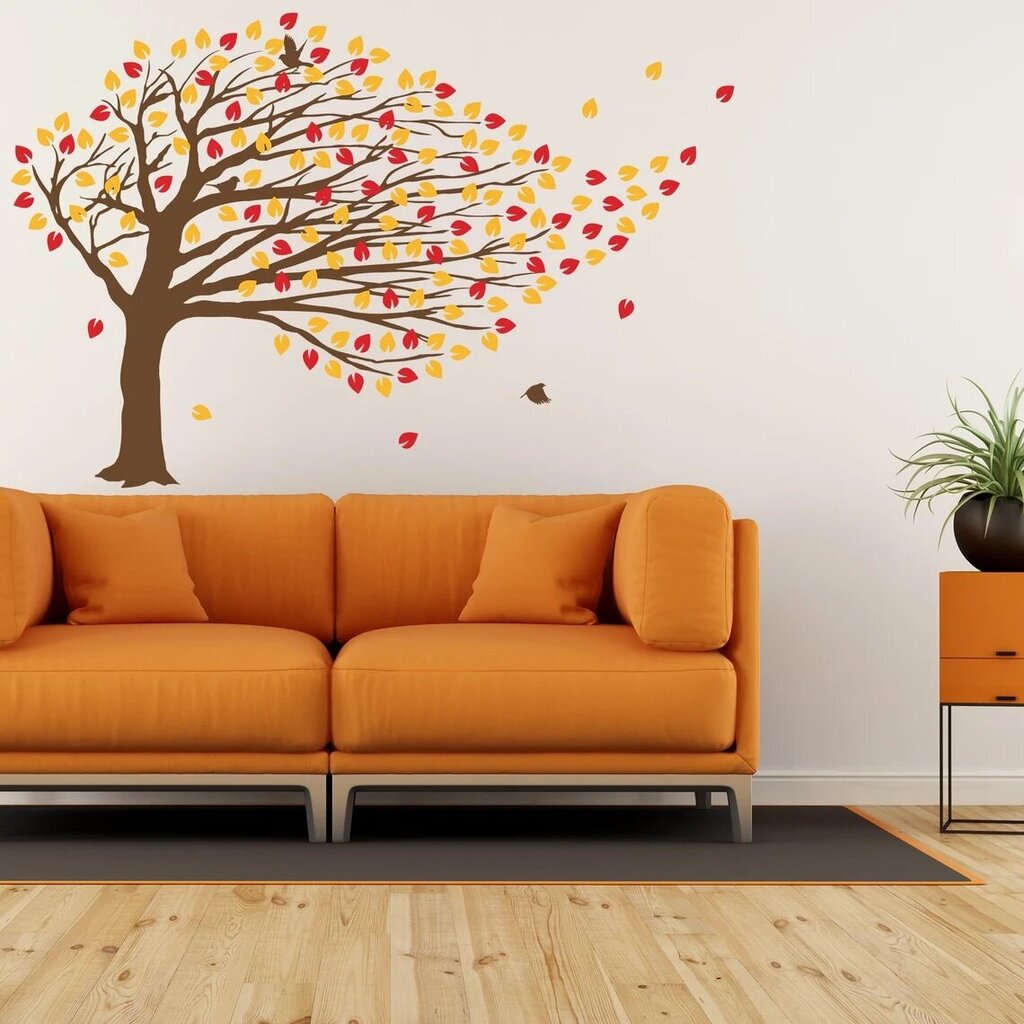 Vinüülist seinakleebis, puu tuules - 78 x 120 cm hind ja info | Seinakleebised | kaup24.ee