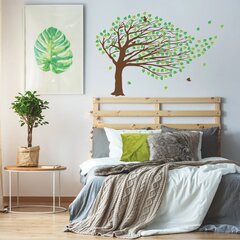 Roheline puu tuules Vinüül seinakleebis Botaaniline – 78 x 120 cm hind ja info | Seinakleebised | kaup24.ee