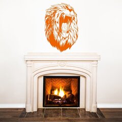 Oranž vinüülist seinakleebis Lion Head - 120 x 81 cm hind ja info | Seinakleebised | kaup24.ee