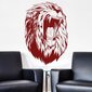 Punane vinüülist seinakleebis Lion Head - 120 x 81 cm цена и информация | Seinakleebised | kaup24.ee