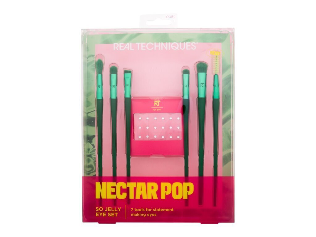 Meigipintslite komplekt Real Techniques Nectar Pop So Jelly Eye Set, 6 tk. + kristallid 18 tk. цена и информация | Meigipintslid, -käsnad | kaup24.ee