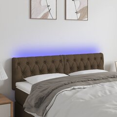 vidaXL LED-voodipeats, tumepruun, 160x7x78/88 cm, kangas hind ja info | Voodid | kaup24.ee