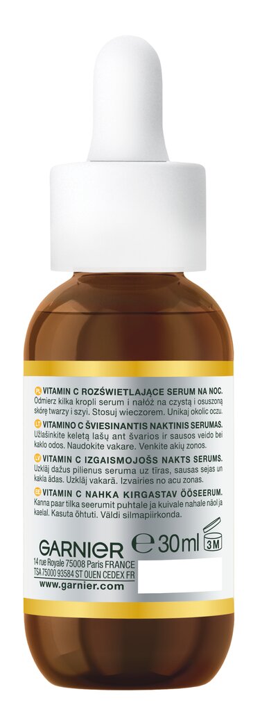 10% puhta C-vitamiini ja hüaluroonhappega ööseerum Vitamin C, 30 ml hind ja info | Näoõlid, seerumid | kaup24.ee