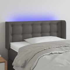 vidaXL LED-voodipeats, hall, 83x16x78/88 cm, kunstnahk цена и информация | Кровати | kaup24.ee