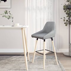 vidaXL baaripukk, helehall, kangas hind ja info | Söögilaua toolid, köögitoolid | kaup24.ee