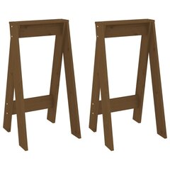 vidaXL pukid 2 tk, meepruun, 40 x 40 x 75 cm, toekas männipuit hind ja info | Söögilaua toolid, köögitoolid | kaup24.ee