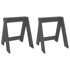 vidaXL pukid 2 tk, hall, 40 x 40 x 45 cm, männipuit hind ja info | Söögilaua toolid, köögitoolid | kaup24.ee