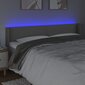 vidaXL LED-voodipeats, hall, 183x16x78/88 cm, kunstnahk hind ja info | Voodid | kaup24.ee