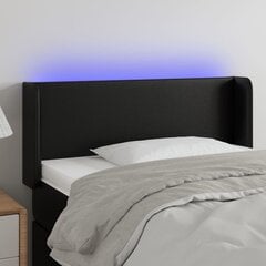 vidaXL LED-voodipeats, must, 103x16x78/88 cm, kunstnahk hind ja info | Voodid | kaup24.ee