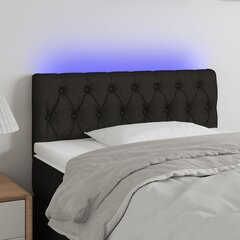 vidaXL LED-voodipeats, must, 100x7x78/88 cm, kangas цена и информация | Кровати | kaup24.ee