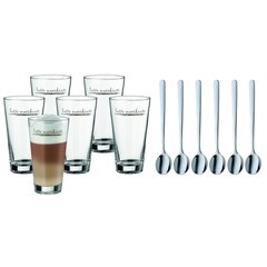 Latte klaaside komplekt lusikaga Wmf Clever&More 6-osaline hind ja info | Klaasid, tassid ja kannud | kaup24.ee