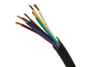 7-жильный кабель для прицепа ø1 мм², 5 м, CARPOINT 0438109 цена и информация | Прицепы и их запчасти | kaup24.ee