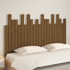 vidaXL seinale kinnitatav voodipeats, meepruun, 140x3x80 cm, männipuit hind ja info | Voodid | kaup24.ee