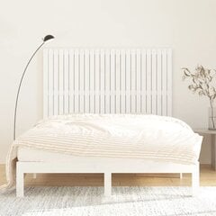 vidaXL seinale kinnitatav voodipeats, valge, 159,5x3x110 cm, männipuit hind ja info | Voodid | kaup24.ee