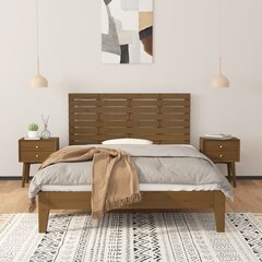 vidaXL seinale kinnitatav voodipeats, meepruun, 156x3x63 cm, männipuit hind ja info | Voodid | kaup24.ee