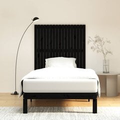 vidaXL seinale kinnitatav voodipeats, must, 108x3x110 cm, männipuit hind ja info | Voodid | kaup24.ee