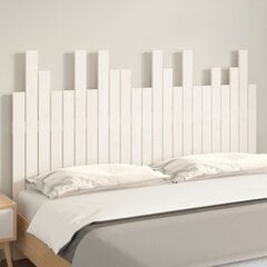 vidaXL seinale kinnitatav voodipeats, valge, 146,5x3x80 cm, männipuit цена и информация | Кровати | kaup24.ee
