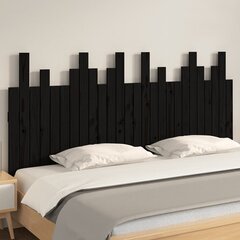 vidaXL seinale kinnitatav voodipeats, must, 166x3x80 cm, männipuit цена и информация | Кровати | kaup24.ee