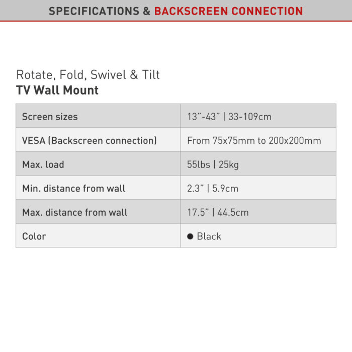 Teleri seinakinnitus Barkan AL240, 13"-43", 25 kg, 200x200 mm hind ja info | Teleri seinakinnitused ja hoidjad | kaup24.ee