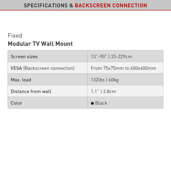 Teleri seinakinnitus Barkan AL40T, 13"-90", 60 kg, 600x400 mm hind ja info | Teleri seinakinnitused ja hoidjad | kaup24.ee
