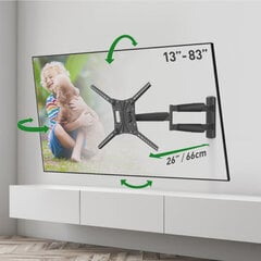 Teleri seinakinnitus Barkan AL4430LP, 13"-83", 50 kg, 600x400 mm цена и информация | Кронштейны и крепления для телевизоров | kaup24.ee