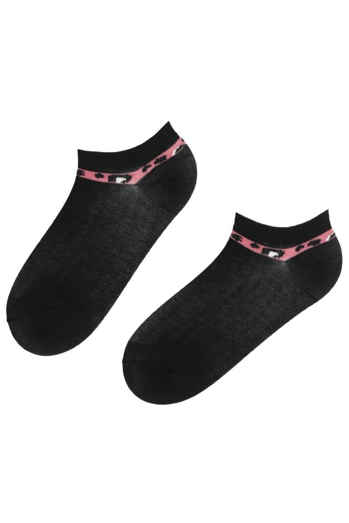 FREYA musta värvi madalad roosa äärega sokid FREYABLACK.PINK-36-40 hind ja info | Naiste sokid | kaup24.ee
