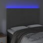 vidaXL LED-voodipeats, tumehall, 144x5x118/128 cm, samet цена и информация | Voodid | kaup24.ee