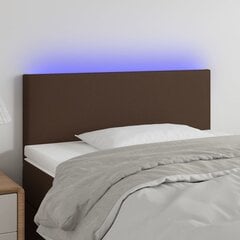 vidaXL LED-voodipeats, pruun, 100x5x78/88 cm kunstnahk цена и информация | Кровати | kaup24.ee