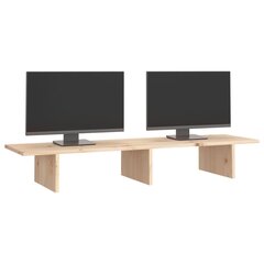 vidaXL monitorialus, 100x27x15 cm, männipuit hind ja info | Monitori hoidjad | kaup24.ee