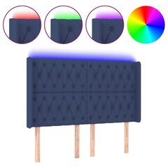 vidaXL LED-voodipeats, sinine, 147x16x118/128 cm, kangas цена и информация | Кровати | kaup24.ee