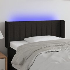 vidaXL LED-voodipeats, must, 83x16x78/88 cm, kangas цена и информация | Кровати | kaup24.ee