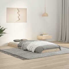 vidaXL voodiraam, 75 x 190 cm, männipuit цена и информация | Кровати | kaup24.ee