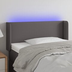 vidaXL LED-voodipeats, hall, 103x16x78/88 cm, kunstnahk hind ja info | Voodid | kaup24.ee