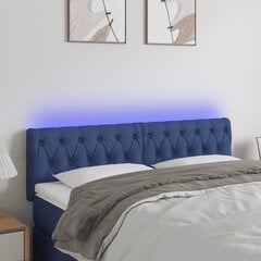 vidaXL LED-voodipeats, sinine, 160x7x78/88 cm, kangas цена и информация | Кровати | kaup24.ee