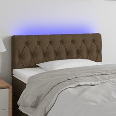 vidaXL LED-voodipeats, tumepruun, 100x7x78/88 cm, kangas цена и информация | Кровати | kaup24.ee