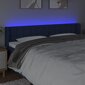 vidaXL LED-voodipeats, sinine, 163x16x78/88 cm, kangas цена и информация | Voodid | kaup24.ee