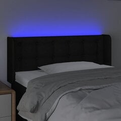 vidaXL LED-voodipeats, must, 83x16x78/88 cm, kangas hind ja info | Voodid | kaup24.ee