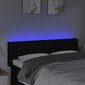 vidaXL LED-voodipeats, must, 147x16x78/88 cm, kangas hind ja info | Voodid | kaup24.ee