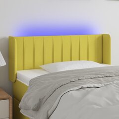 vidaXL LED-voodipeats, roheline, 103x16x78/88 cm, kangas цена и информация | Кровати | kaup24.ee