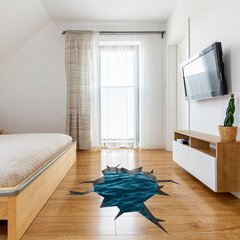 3D Sea Porthole lastetoa vinüülpõrandakleebis – 120 x 73 cm hind ja info | Seinakleebised | kaup24.ee