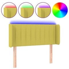 vidaXL LED-voodipeats, roheline, 83x16x78/88 cm, kangas цена и информация | Кровати | kaup24.ee