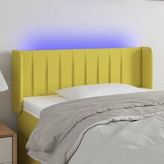 vidaXL LED-voodipeats, roheline, 83x16x78/88 cm, kangas цена и информация | Кровати | kaup24.ee