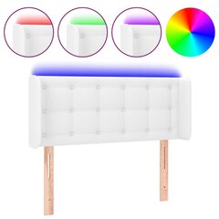 vidaXL LED-voodipeats, valge, 103x16x78/88 cm, kunstnahk hind ja info | Voodid | kaup24.ee